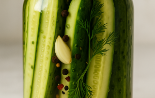 Dill Pickles in Mason Jar