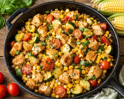 Summer Chicken & Sweet Corn Skillet