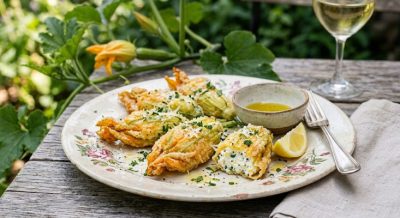 Classic Ricotta Stuffed Squash Blossoms
