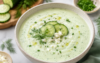Chilled cucumber soup