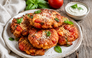 Crispy Parmesan Tomato Fritters