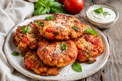 Crispy Parmesan Tomato Fritters
