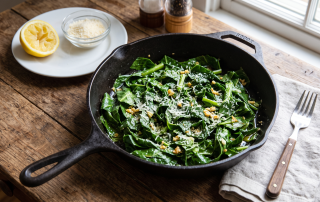 Garlic Parmesan Collard Greens
