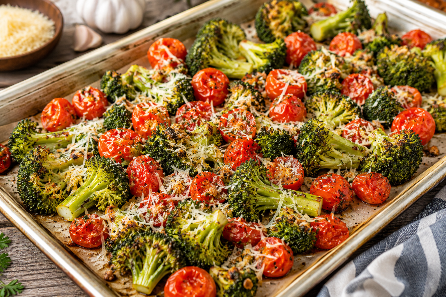 Roasted Broccoli and Tomatoes