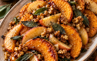 Glazed Autumn Squash with Apples and Sage